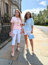 The Lacie - Lemon Print Front Tie Blouse